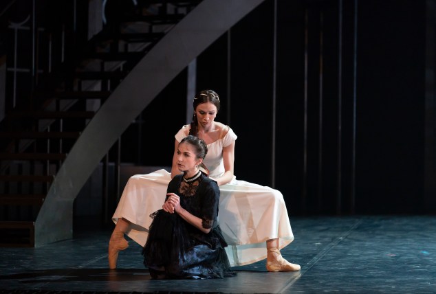 Abigail Prudames as Victoria and Pippa Moore as Older Princess Beatrice in Victoria. Photo Emma Kauldhar (3)